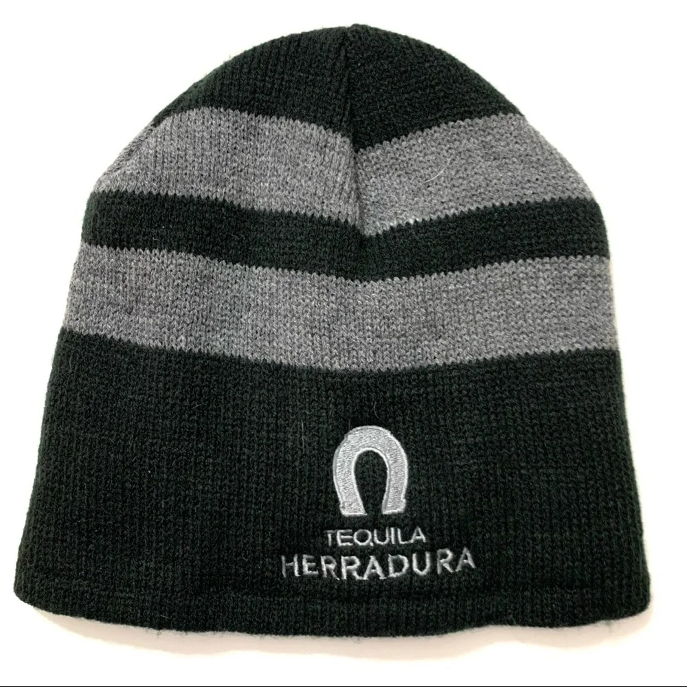 TEQUILA HERRADURA black and gray Winter Beanie